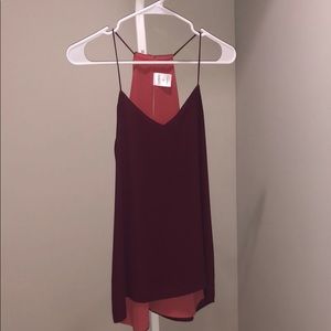 Express Reversible Downtown Cami in Burgendy